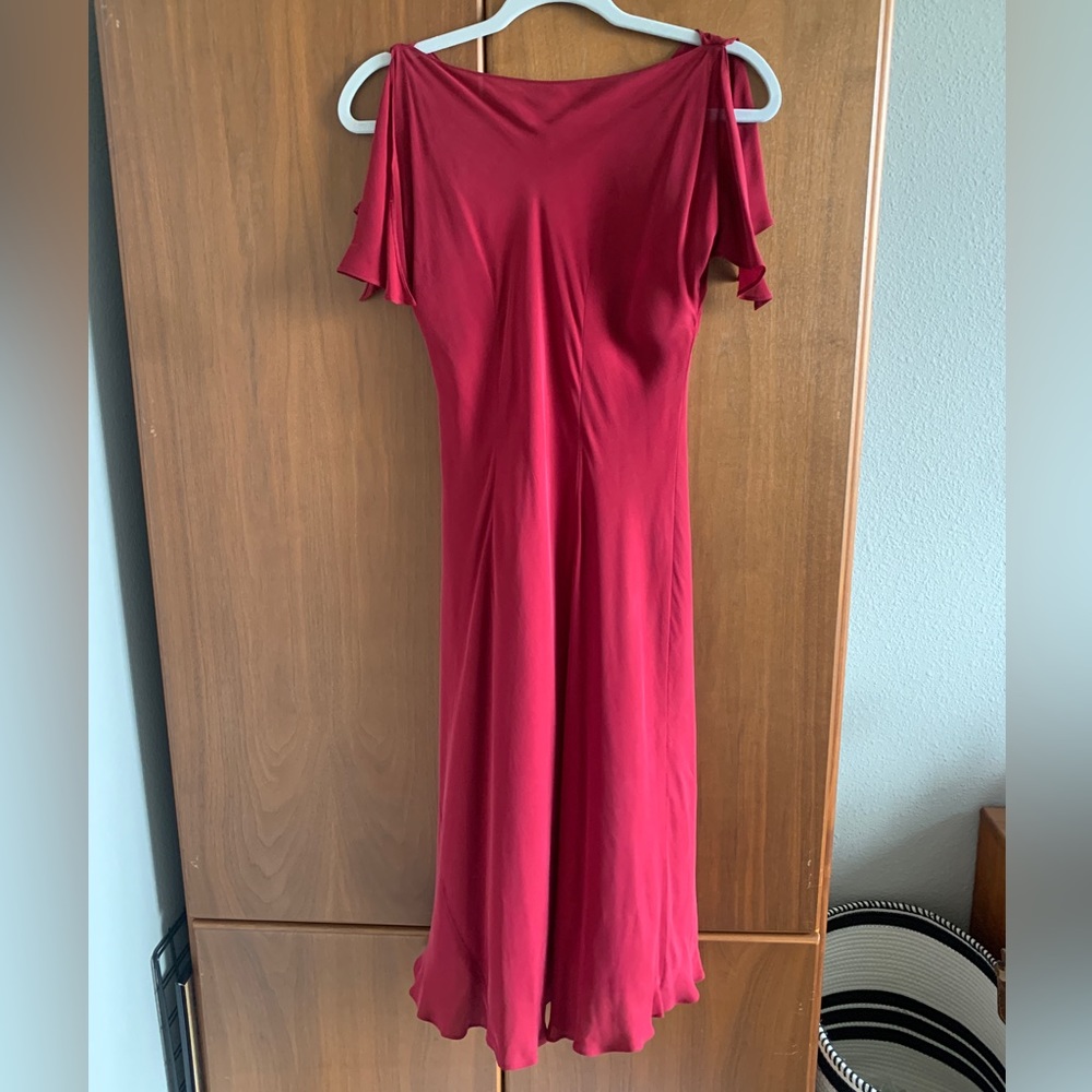 Red Silky Slip Dress | Talbots